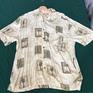 Montego Joe Hawaiian Shirt XXL Palm Tree Tropical Button Down